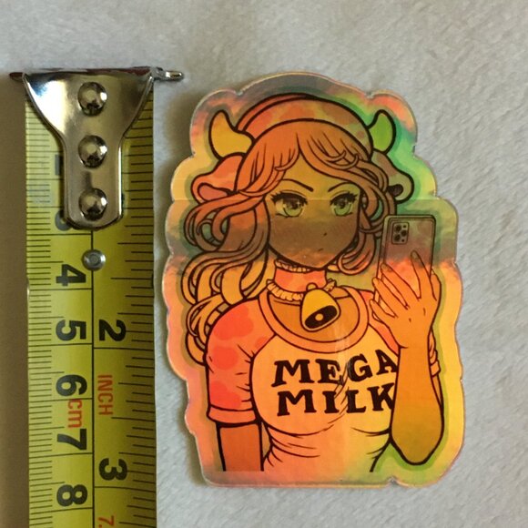 5/$25 Retro 90s 'Mega Milk' Bishoujo Holofoil Sticker - Picture 3 of 4